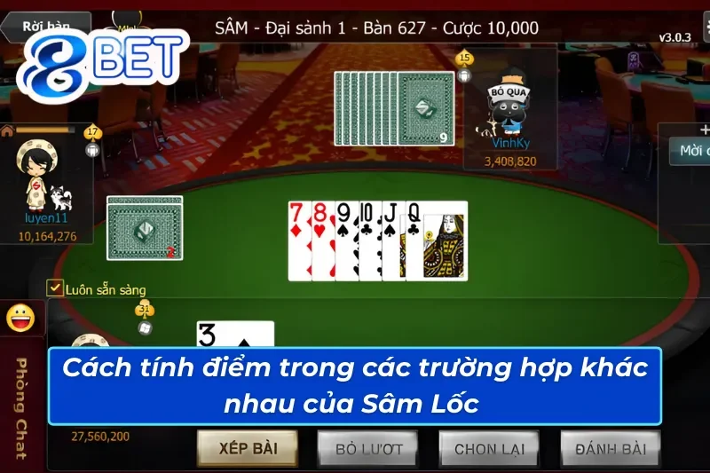 Chi tiết cách tính điểm trong game bài Sâm Lốc 88Bet 